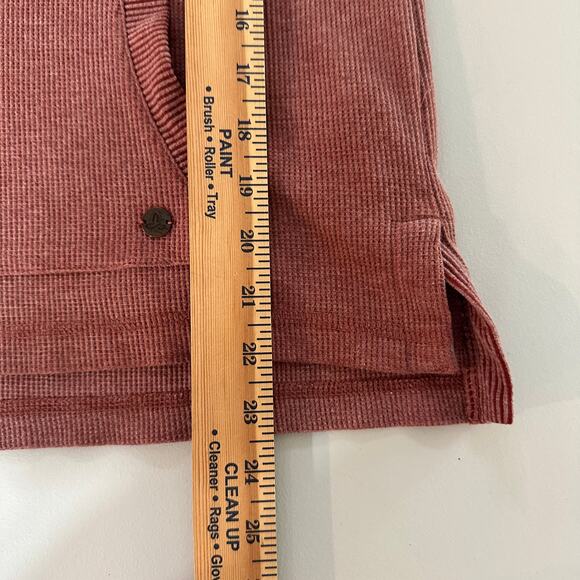 prAna Waffle Knit Hoodie Pullover Sweatshirt Women’s Small Mauve Organic Cotton - Picture 9 of 9